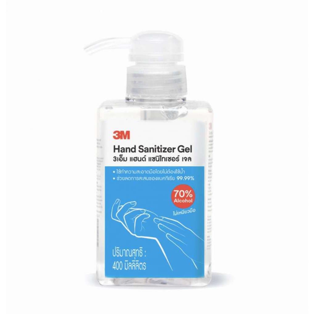 3M Alcohol Gel 400ml ผลิตภัณฑ์แอลกอฮอล์เจลทำความสะอาดมือ 3 เอ็ม 